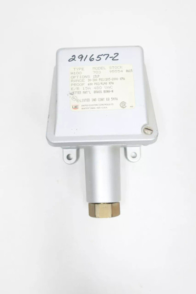 Ue United Electric H100-703 Pressure Switch 30-300psi 480v-ac