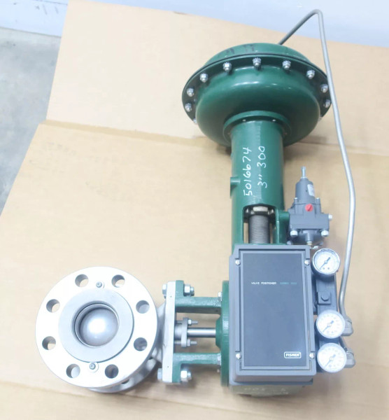 Fisher V300 1052 3610j Vee-ball Pneumatic Stainless Flanged Control Valve 3in