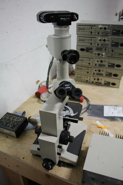 Nikon Optiphot Trinocular Microscope CFW10X M PLAN 40 PLAN 40