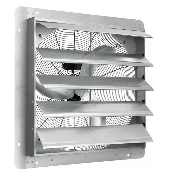 VEVOR Shutter Exhaust Fan Shop Exhaust Fan 24'' Wall Mounted Aluminum 3320 CFM