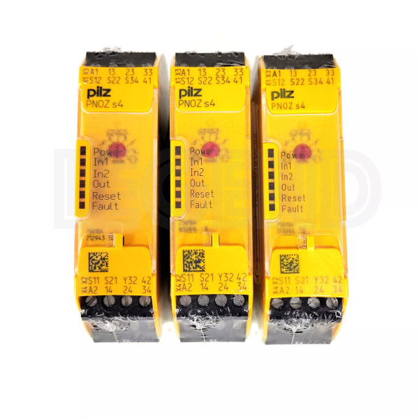(1) New Sealed Pilz PNOZ S4 750104 Safety Relay 24VDC 3 N/O 1 N/C Screw Terminal (1) New Sealed Pilz PNOZ S4 750104 Safety Relay 24VDC 3 N/O 1 N/C Screw Terminal