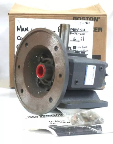 WINSMITH RIGHT ANGLE WORM GEAR REDUCER, 24MDV, RPM 1800, HP 3.32, RATIO 5:1\ WINSMITH RIGHT ANGLE WORM GEAR REDUCER, 24MDV, RPM 1800, HP 3.32, RATIO 5:1\