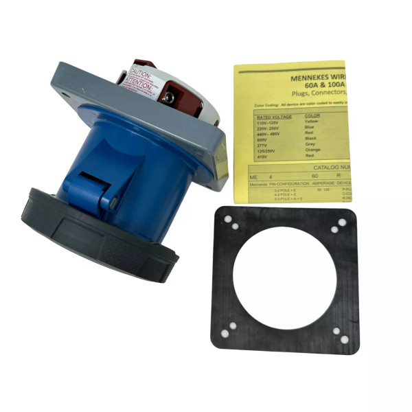 Mennekes ME5100R9W 100A, 120-208V 4P Wiring Device, Receptacle, Made in Germany