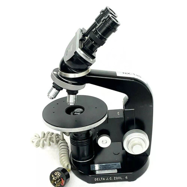 Nikon 73191 Compound Binocular Microscope w/ Illuminating Lamp Attachment Japan