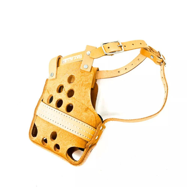 Ray Allen Handmade Original RAM Leather Agitation Muzzle for K9 Dogs, Size 8