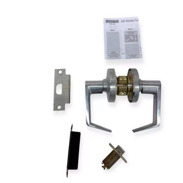 Schlage Cylindrical Door Lever Lock Set Satin Chrome without Key