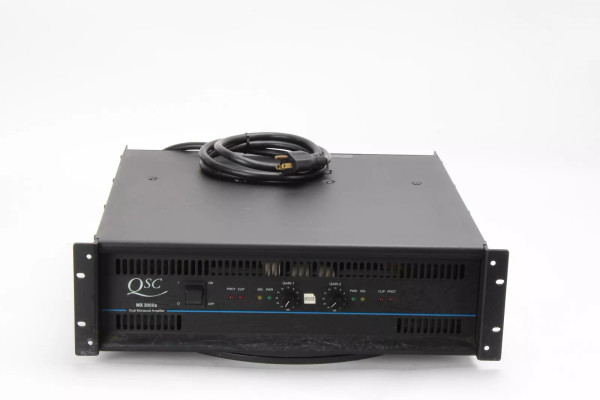 QSC MX 3000A 2-Channel Dual Monaural Power Amplifier Amp - Fair Condition