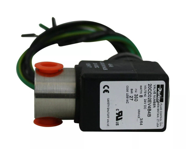 PARKER SOLENOID VALVE, 1/8" NTP, 3/64 ORFC, 20CC02EV4B4B, LOT OF 5