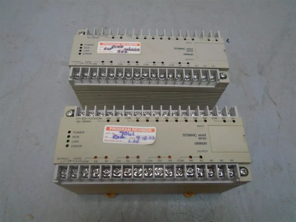 2 Used Omron Sysmac Mini SP20 PLC Units