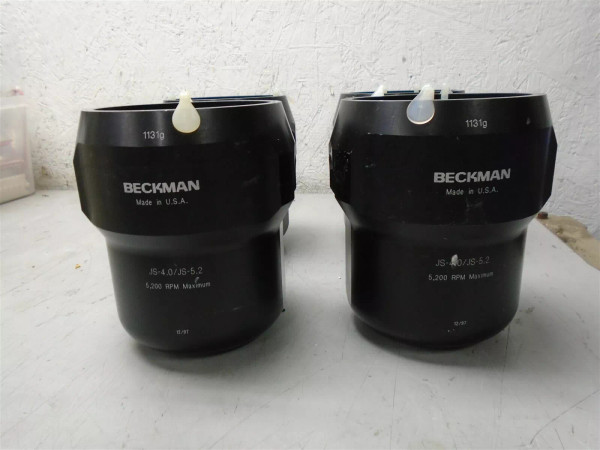Lot of 4 Beckman JS-4.0/JS-5.2 Centrifuge Rotor Swing Buckets 5200 RPM