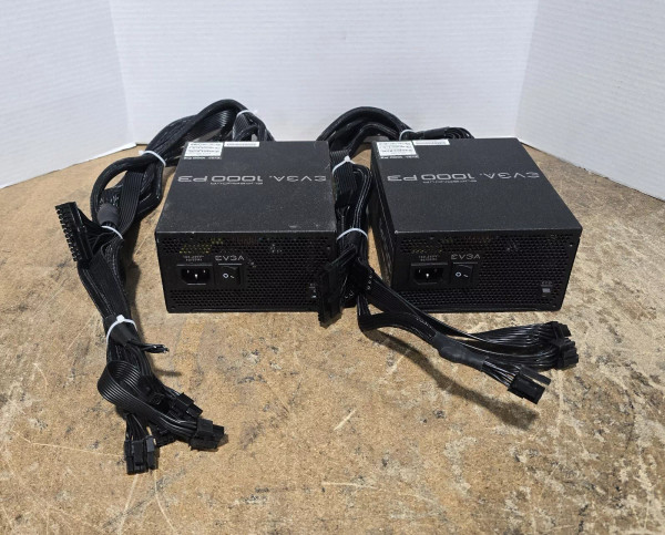 Lot of 2 EVGA Supernova 1000 P3 80 Plus Platinum 1000W Fully Modular Power PSU