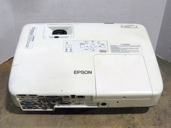 Epson PowerLite 1940W 3LCD WXGA Projector 4200 Lumens 1100 Lamp Hours