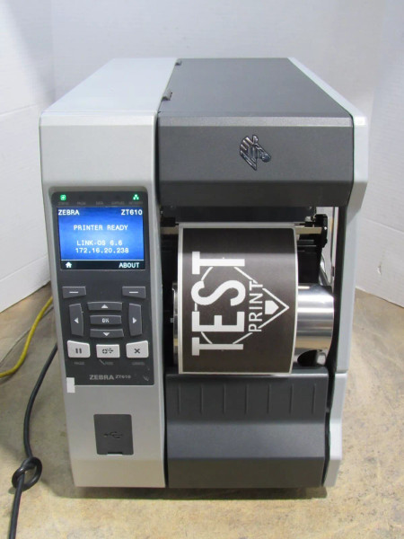 Zebra ZT610 DT/Thermal Label Printer 203dpi ZT61042-T210100Z w/ 14412 in Printed