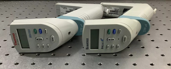Lot of 2 Matrix Impact Multichannel 8 Channel 250uL Electronic Pipette