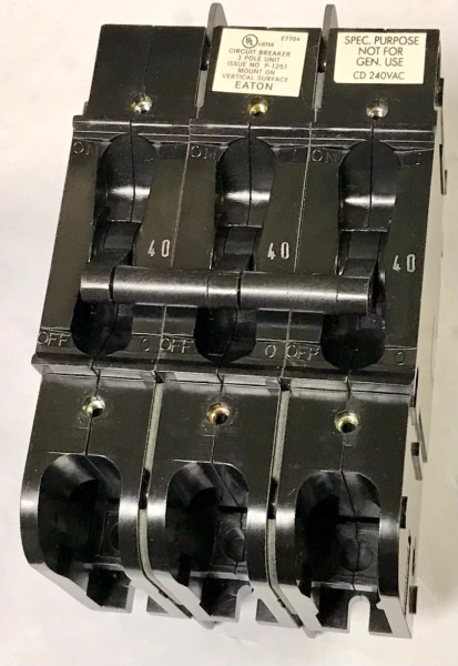 EATON HEINMANN CD3 Z369 2 3 Pole 40 AMP CD3 A2A3A3 DU 13221E8301-2
