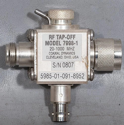 Coaxial Dynamics 7998-1 Type-N (M/F) 20-1000 MHz 1 kW Variable RF Signal Sampler