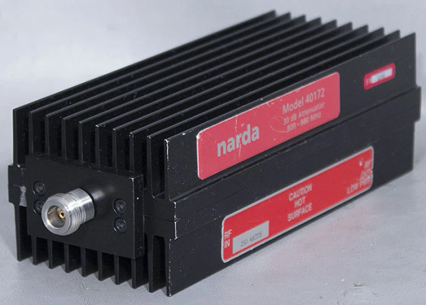 Narda Microwave/L3 40172 800-980 MHz 250 W 30 dB Type-N RF Coaxial Attenuator