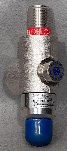 Huber+Suhner 3401.17.0033 DC-1000 MHz (1 GHz) Coaxial EMP Surge Protector GDT N