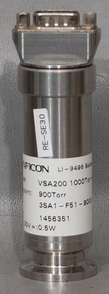 INFICON Balzers VSA200 3SA1-F51-9000 1000 Torr KF-16 Vacuum Switch