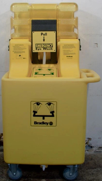 Bradley S19-921 On-Site Gravity Fed Portable Eyewash Station w/Waste Cart