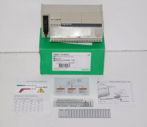New Schneider Electric ABE7 H16R21 Modicon Wiring Base with 2T Block Per Channel