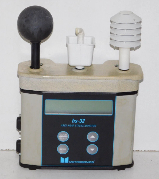 Quest Technologies Metrosonics HS-32 Area Heat Stress Monitor Portable Test Unit