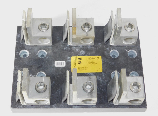 Cooper Bussmann Buss J60400-3CR Fuse Block Holder 600V 400 Amp 60C/75C Wire Unit