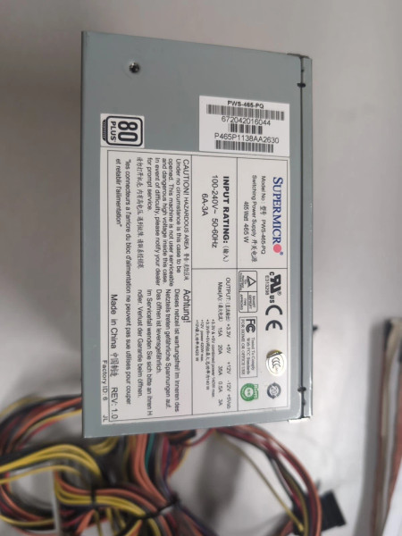 Supermicro PWS-465-PQ Server Power Supply 465W PSU0. 24-Pin 8-Pin 2x 6-Pin 4-Pin Supermicro PWS-465-PQ Server Power Supply 465W PSU0. 24-Pin 8-Pin 2x 6-Pin 4-Pin