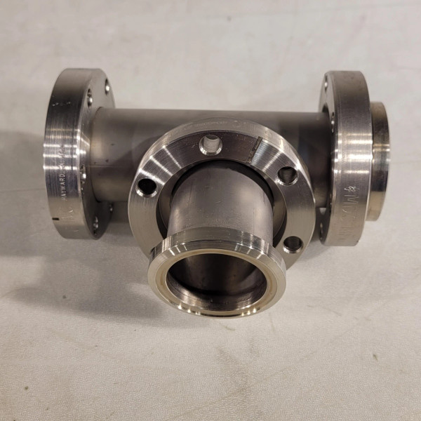 MDC 2.75" Conflat DN35CF Tee Fitting 2 Rotatable 1 Fixed Flange High Vacuum