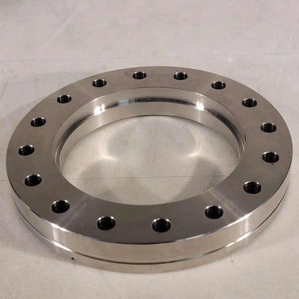 6" DN100CF Conflat Bored Weld Flange 4" Bore High Vacuum Stainless Steel