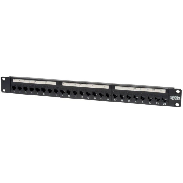 Tripp Lite N054024 24Port Cat55e Feedthrough RJ45 Patch Panel Rackmount TAA