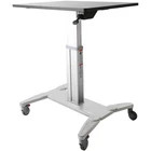 StarTech STSCART Mobile SitStand Workstation  Black  Silver