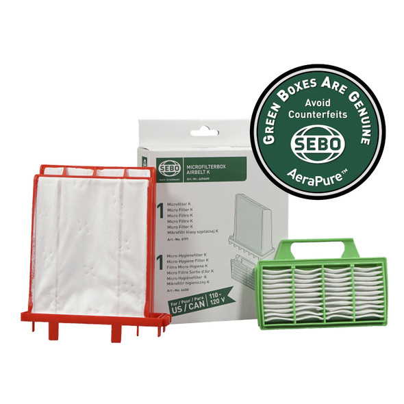 SEBO Filter Set AIRBELT K (1 micro filter and 1 exhaust filter) SEBO Filter Set AIRBELT K (1 micro filter and 1 exhaust filter)