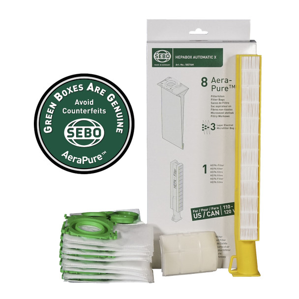 HEPA Service Box X4/X5, X1/X2 (8 bags, HEPA microfilter, and exhaust filter)