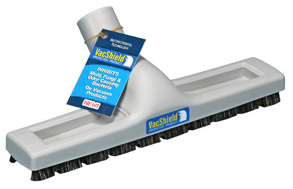 12-inch Deluxe Hard Floor Brush with Wheels - Antimicrobial