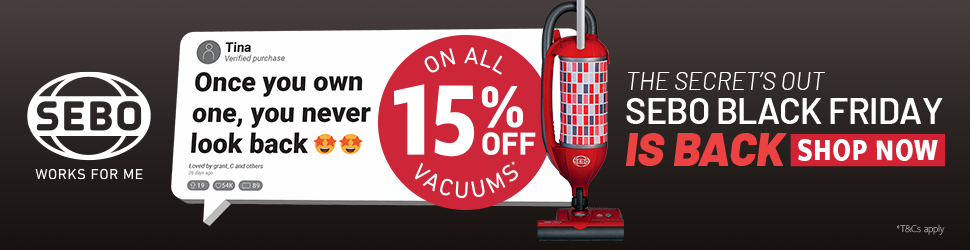 SEBO 2025 Black Friday Sale Banner