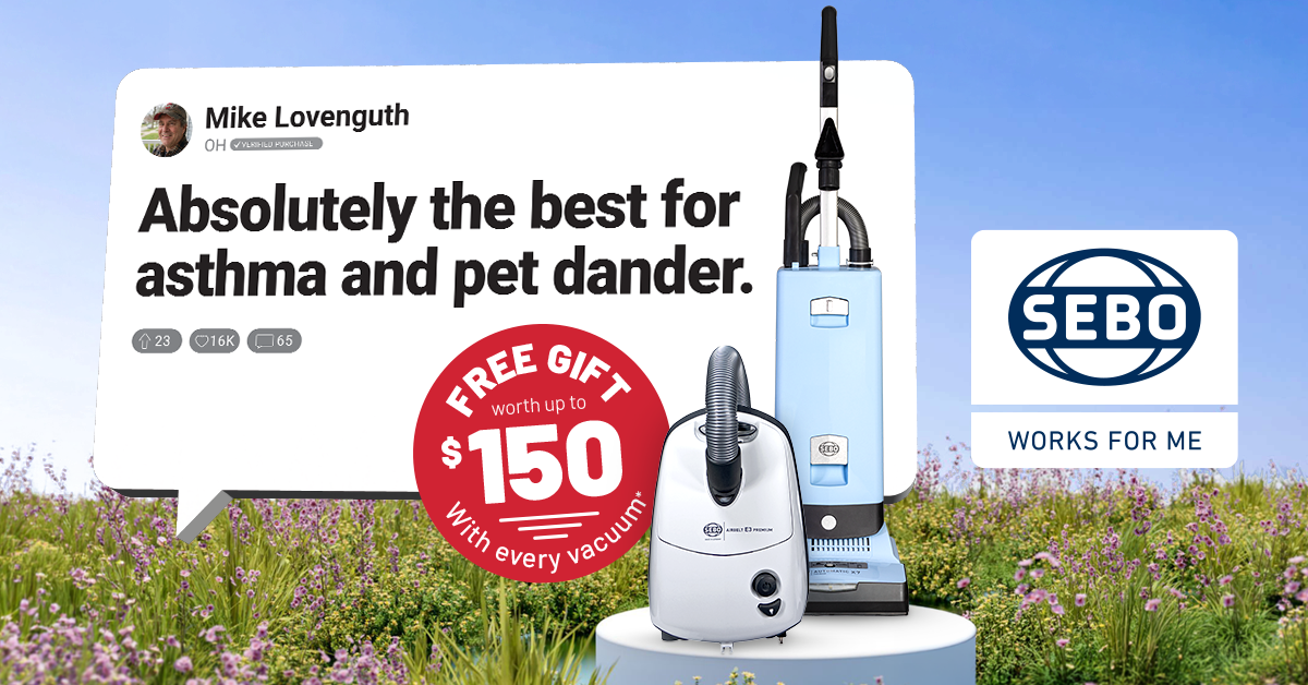 SEBO Sale $150 Free Gift