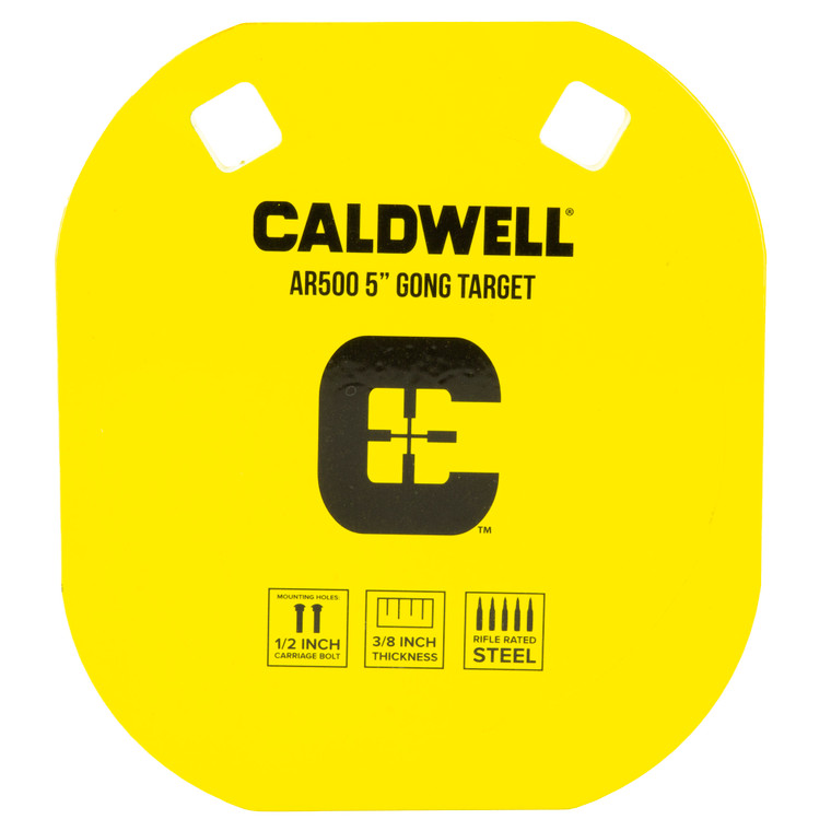 CALDWELL - AR500 - 5" YELLOW GONG TARGET