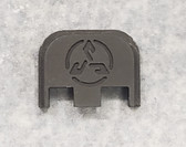 SI - STAINLESS STEEL LOGO SLIDE COVER PLATE FOR GLOCK - BLACK