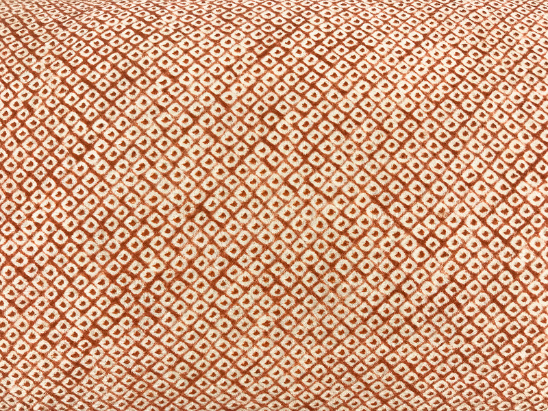 Rust Shibori Dot  Pillow