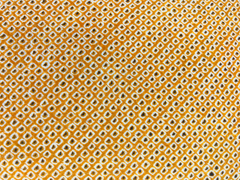 Turmeric Shibori Dot Square Pillow