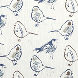 TWEETS REGAL BLUE Print Upholstery And Drapery Fabric