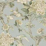 Waverly MUDAN C PLATINUM 681950 Floral Print Upholstery And Drapery Fabric