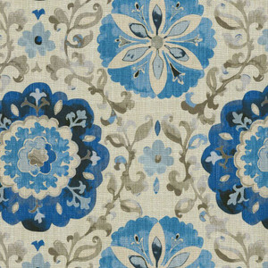 P/K Lifestyles SOUMAK SUZANI GINGER 410332 Floral Print Upholstery And  Drapery Fabric