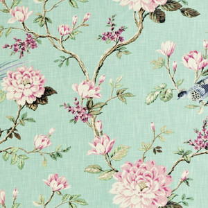 Covington JOYBIRD 96 DOVE Floral Print Upholstery And