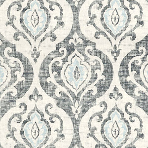 Covington SURI 999 SLATE Floral Linen Blend Upholstery And Drapery Fabric