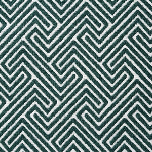 Teal Greek Key Upholstery Fabric Stain and Water Resistant Fabric