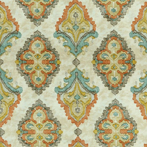 Magnolia Home Fashions QUEEN TUSCAN Ikat Print Upholstery And Drapery Fabric