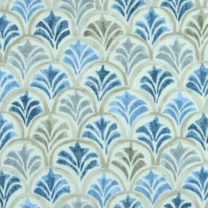 Magnolia Home Fashions COUNTESS DELFT Contemporary Print Upholstery And Drapery Fabric