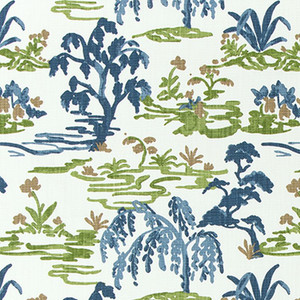 7109511 KALI BERMUDA Floral Linen Blend Upholstery And Drapery Fabric